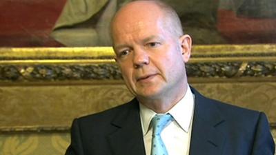 UK Foreign Secretary William Hague