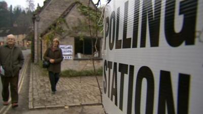 Polling station in Swindon