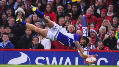 George Pisi scores for Samoa