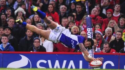 George Pisi scores for Samoa