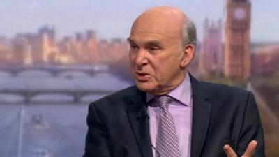 Business Secretary Vince Cable on the Andrew Marr Show