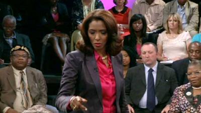 Zeinab Badawi with the World Debate audience