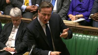 David Cameron in Commons