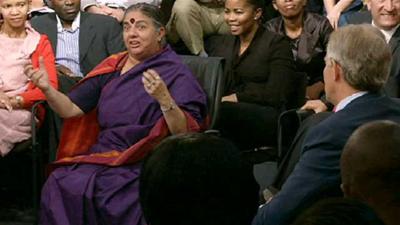 Vandana Shiva with Tony Blair