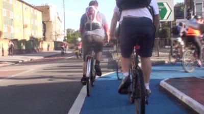 Cyclists in London