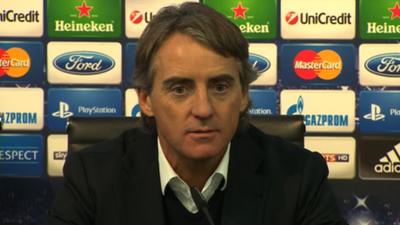 Manchester City manager Roberto Mancini