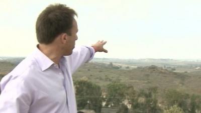 The BBC's Ben Brown says the Gaza-Israel border area remains quiet