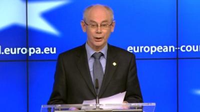 Summit chairman Herman Van Rompuy