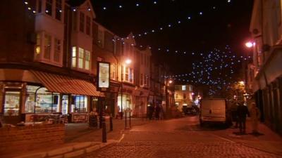 Festive lights in Herne Bay