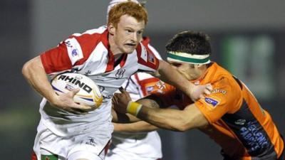 Peter Nelson scored Ulster's crucial try against Treviso