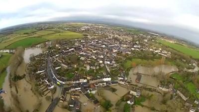 Malmesbury see via drone camera