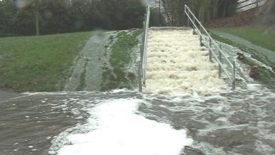 Flooding in Newcastle's Exhibition Park