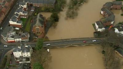 Evesham in flood