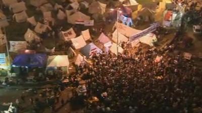 Protesters in Tahrir Square