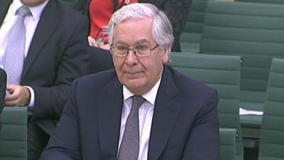 Bank of England governor Sir Mervyn King