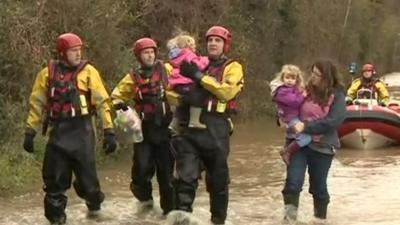 Family rescued in Sandhurst