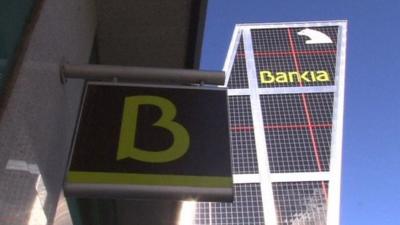 Bankia sign and building