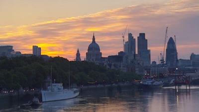 The City of London in the distance