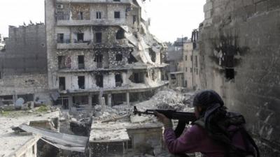 FSA fighter in Aleppo