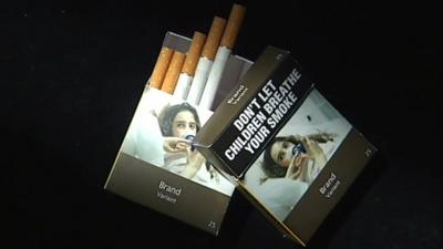 Unbranded cigarette packets