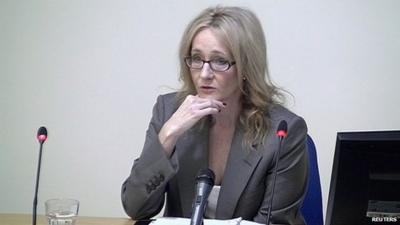 JK Rowling giving evidence at the Leveson inquiry