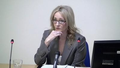 JK Rowling giving evidence at the Leveson inquiry