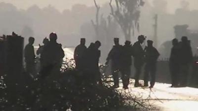 Security forces at US base