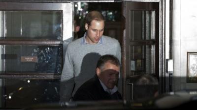 Prince William leaving hospital