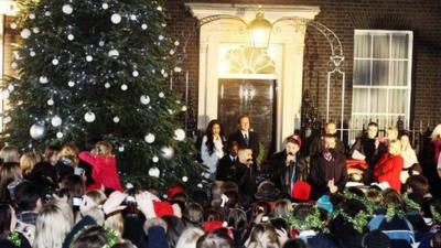 X Factor finalists perform at 10 Downing Street.