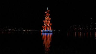 World's biggest Christmas tree in Brazil.