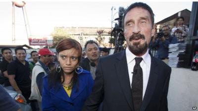 Software company founder John McAfee in Guatemala