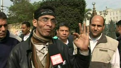 Protesters in Cairo