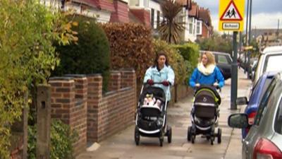 Children in buggies