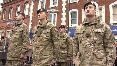 Light Dragoons in Dereham, Norfolk