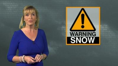 Carol Kirkwood with weather warning