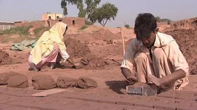 Brick kiln workers