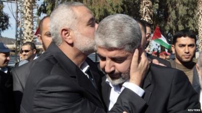 Khaled Meshaal in Gaza