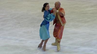 Former champion skater Martin Minshall with skating partner Cammy