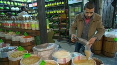 Food stall in Cairo market