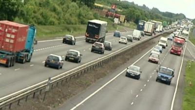 Vehicles on motorway