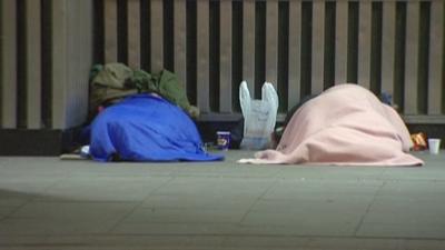 Rough sleepers in London