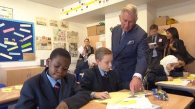 Prince Charles at Pimlico Academy