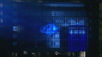 Tardis bursts from TV Centre