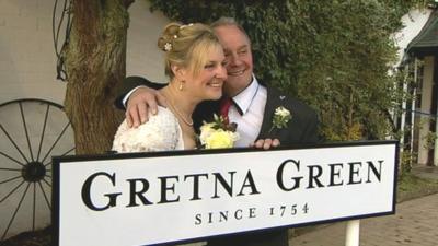 Couple married at Gretna Green