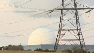 Power lines and power station