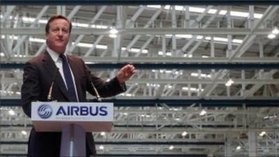 David Cameron at Airbus