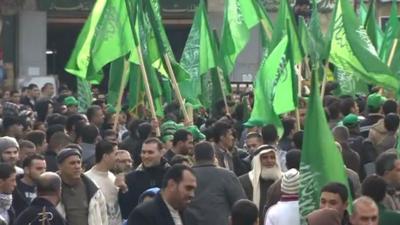 Hamas rally in the West Bank