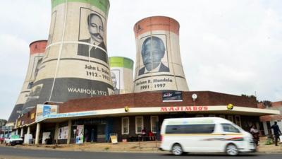 Giant portraits of former African National Congress (ANC) presidents