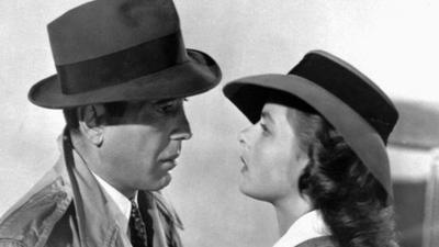 Ingrid Bergman and Humphrey Bogart in a scene from the film Casablanca