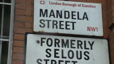 London Borough of Camden Mandela Street sign